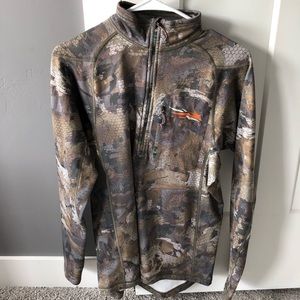 Sitka Midweight Quarter Zip Tee Medium